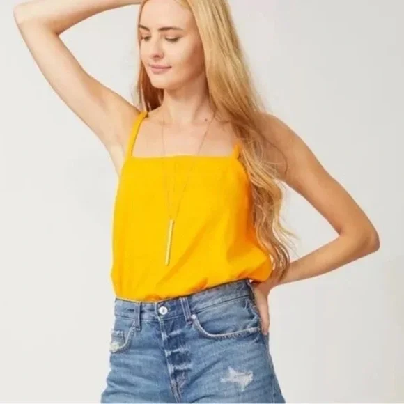 Free People NWT Marissa Ribbed Bodysuit Tangerine Orange Size XS - Picture 8 of 10